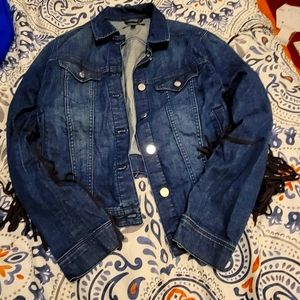 William Rast fringe denim jacket